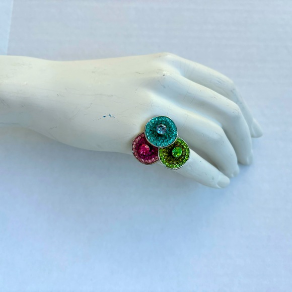 Tri-Color Crystal Ring - Picture 6 of 10